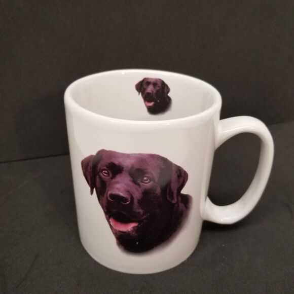 Large Ceramic Taskets Black Lab Labrador Retriever Dog Coffee Mug Cup - Picture 1 of 6